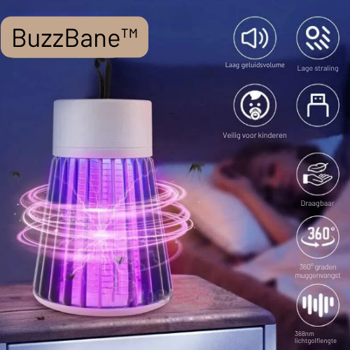 BuzzBane™ – De enige muggenlamp die echt werkt!