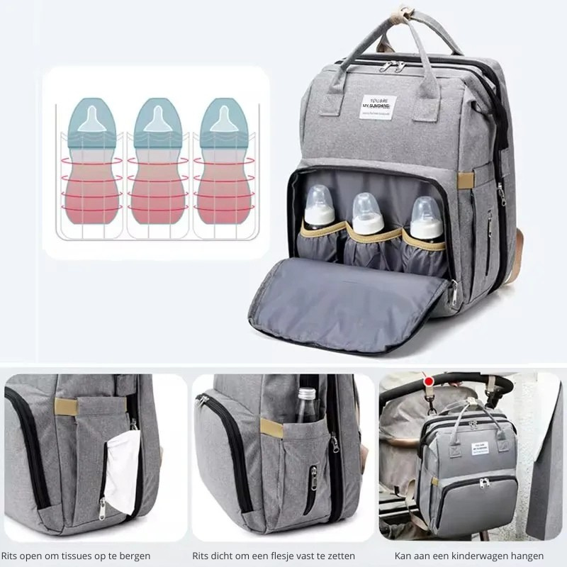 LittleNest TravelBag - De Ultieme 3-in-1 Verzorgingstas