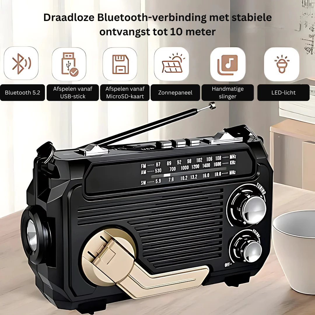 S.O.S. AM/FM Radio PowerSafe™ – Jouw MUSTHAVE bij noodsituaties en stroomuitval!