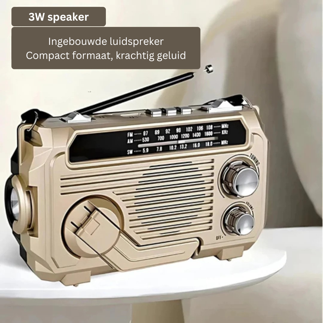 S.O.S. AM/FM Radio PowerSafe™ – Jouw MUSTHAVE bij noodsituaties en stroomuitval!
