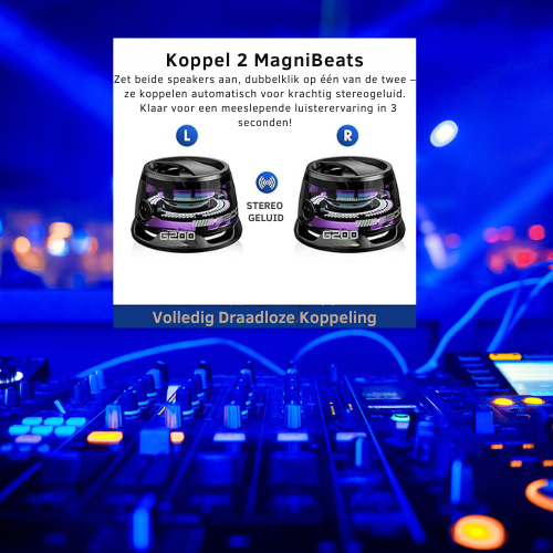 MagniBeat- Magnetische Mini Bluetoothspeaker - Voor jong en oud!